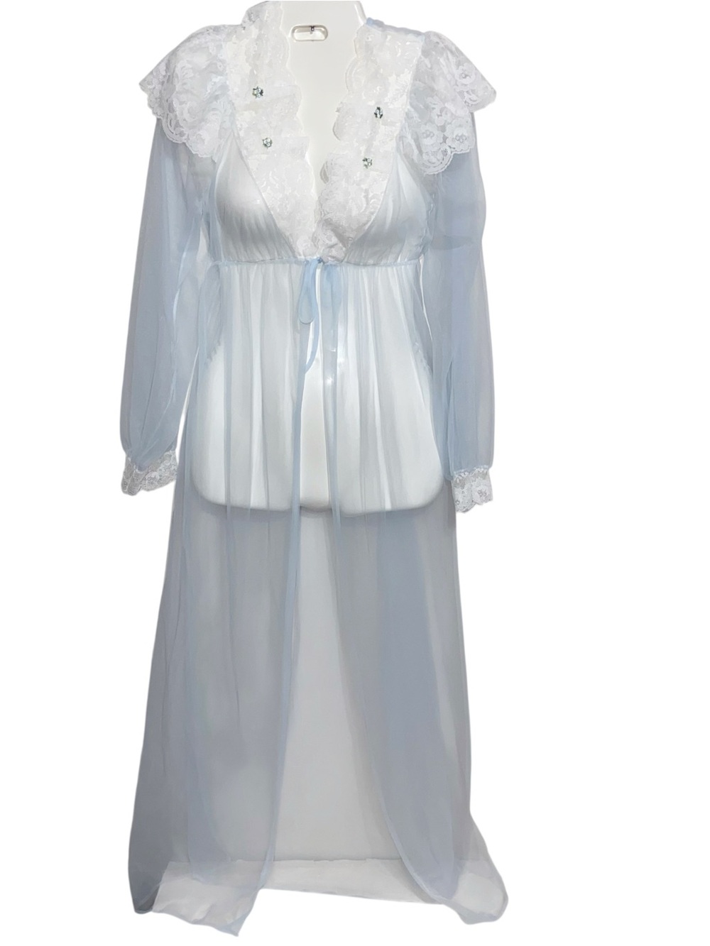 Vintage Circle III New York Gown Womens Medium Sheer Lingerie Union Fairy Nylon